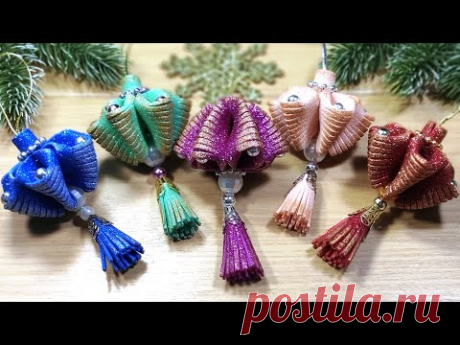 НОВОГОДНИЕ ИГРУШКИ на ёлку из фоамирана, своими руками 🎄 DIY christmas ornaments