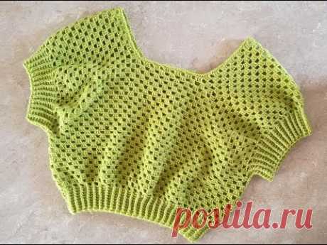 BLUSA CUELLO CANESU Tejida a Crochet