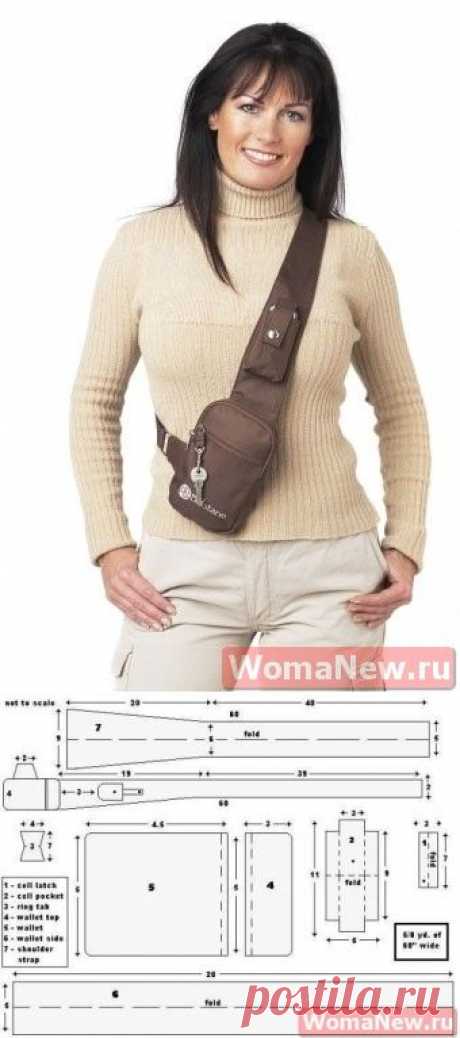 Выкройка сумки через плечо | WomaNew.ru - уроки кройки и шитья.