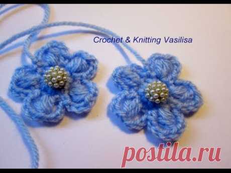 DIY Crochet  flower //Vasilisa