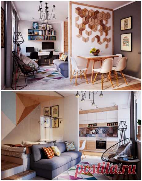 Гениальные идеи стильного и функционального обустройства небольшой однокомнатной квартиры — Pro ремонт