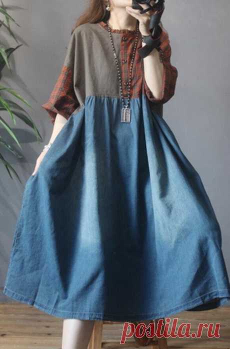 Women Oversized Cotton Dress Midi Dress Loose Fitting Dress | Etsy
