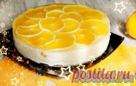 Творожный торт с апельсинами - 9 пошаговых фото в рецепте