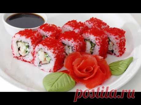 Как сделать Ролл Калифорния краб .California roll crab.