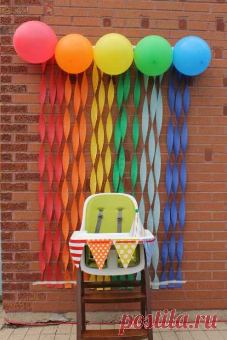 Украшение детского праздника
Little Brick House, Rainbow First Birthday Party