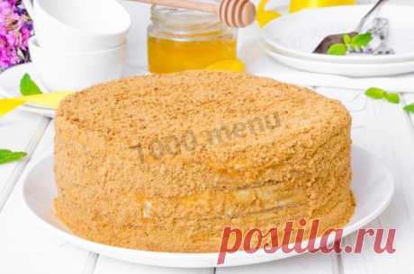 Медовый торт со сметанным кремом классический рецепт с фото пошагово - 1000.menu