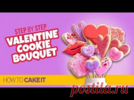 Valentine Cookie Bouquet by Megan Warne | How To Cake It Step By Step