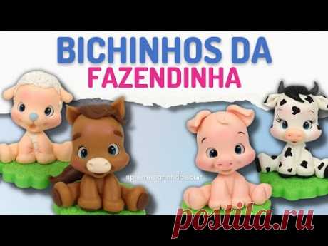 Bichinhos da Fazendinha  em BISCUIT | Com o  Molde Corpinho de Bichinho