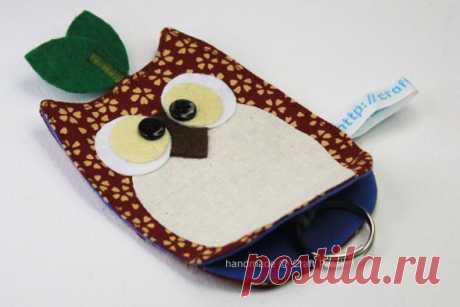 Sewing: Owl Key Chain Holder With Pattern &amp; Tutorial | Free Pattern &amp; Tutorial at CraftPassion.com