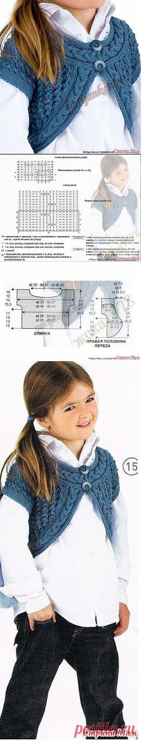 Жилет для девочек (размеры от 2 до 10 лет): Дневник группы &quot;Вязание&quot; - Страна Мам