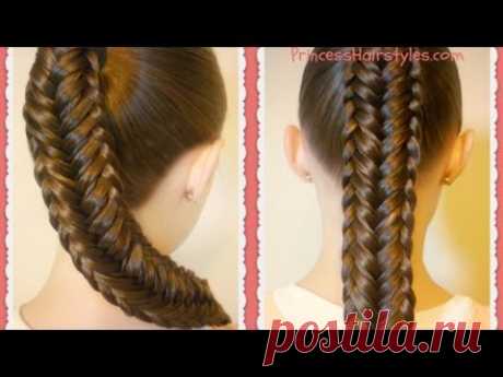 Twisted Edge Fishtail Braid, Hair Tutorial