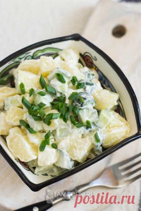 Салат из картофеля со свежими огурцами — рецепт с фото пошагово. Как приготовить салат с картошкой и свежими огурцами?