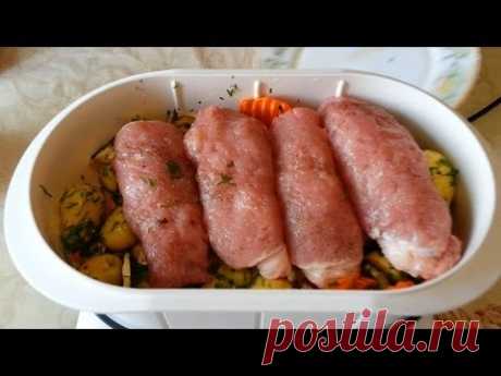 Рецепты для пароварки Мясо с картошкой на пару Блюда в пароварке Пароварка рецепты Страви на пару
