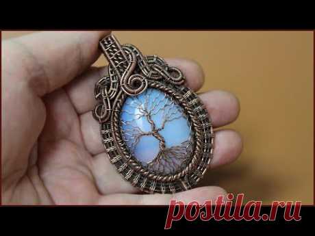 Wire wrapped tree of life pendants. Handmade wire jewelry - wire wrap tutorials.