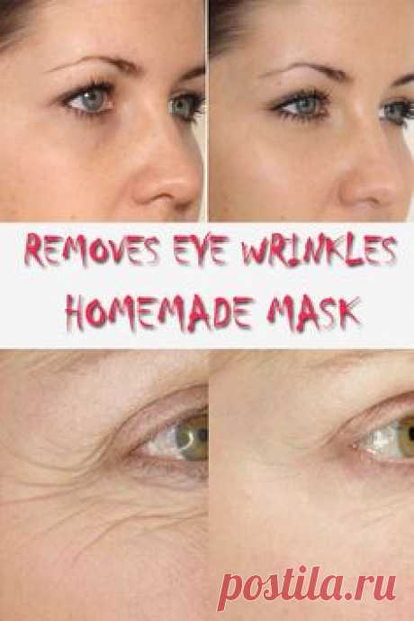 Homemade mask which removes eye wrinkles