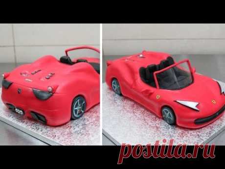 How To Make a 3D Ferrari Cake by CakesStepbyStep - YouTube