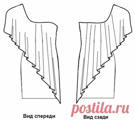 Как сшить платье на одно плечо из фильма “Новое платье Королевой”