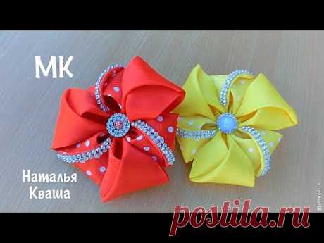 Бантики из репсовых лент МК. Ribbon bows DIY