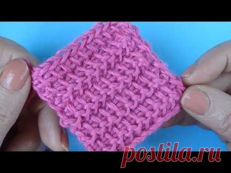 Tunisian crochet pattern Узор тунисского вязания 11 - YouTube