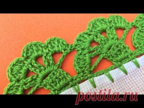 PUNTILLA A CROCHET PARA SERVILLETA ||ORILLA TEJIDA FACIL 💥 NUMERO #71