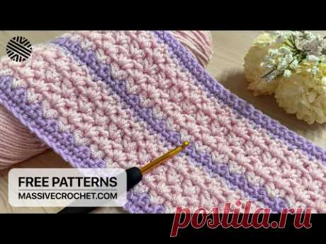 EXTRAORDINARY Crochet Pattern for Beginners! ⭐️ SUPER EASY & FAST Crochet Stitch for Blankets & Bags