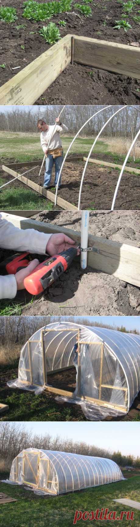 Как самостоятельно построить недорогую теплицу из пластиковых труб | vparnike.ru