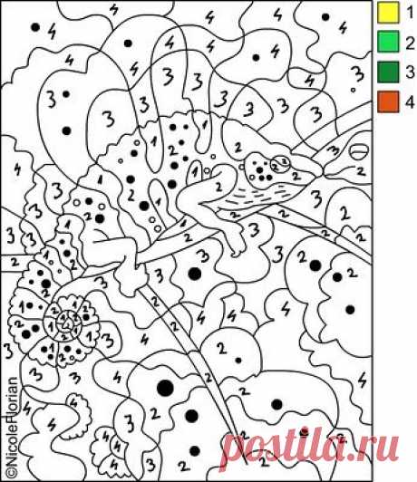 (690) Nicole's Free Coloring Pages: COLOR BY NUMBER * Coloring pages | Pour &amp; avec les enfants