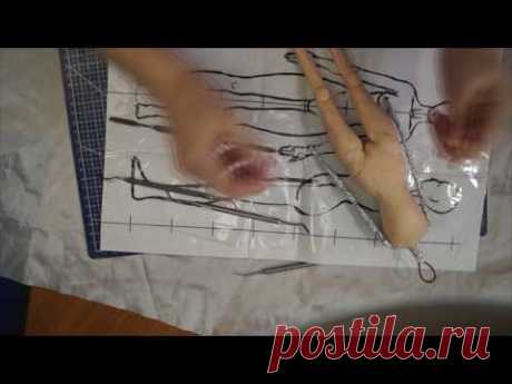 Шарнирная кукла своими руками с нуля часть 3 Как лепить ноги - YouTube