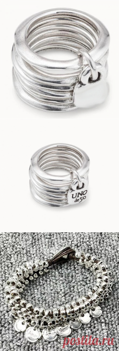 2022 New Fit UNO DE 50 Fashion Plated 925 Silver 14k Gold Charm Silver Ring Niche Jewelry Gift| | - AliExpress