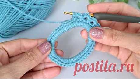 How to crochet vintage hair band. Crochet hair ties.