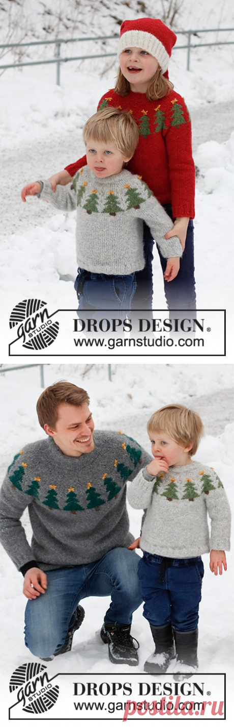 Merry Trees / DROPS Children 41-2 - Free knitting patterns by DROPS Design