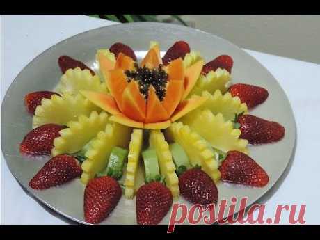 How to make a fruit center, Lesson 01 fruit centers - J.Pereira Art Carving Fruit