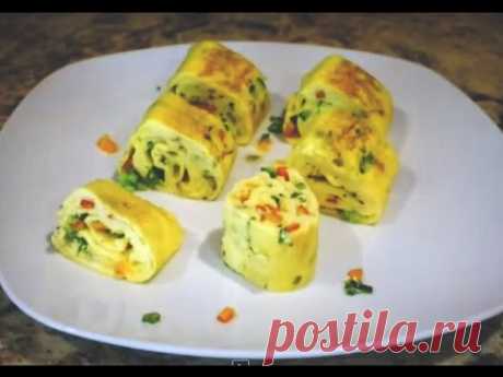 Омлет по-японски - Tamagoyaki (卵焼き or 玉子焼き) - Japanese rolled omelette