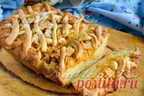 Песочный пирог с яблоками, рецепт с фото пошагово в духовке