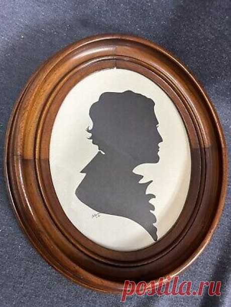 Signed Silhouette Art / Antique Victorian Wood Oval Frame 14"x12" Fits 10"x8"  | eBay Silhouette Art signed dated 7 ‘80 in a beautiful  Antique Victorian Wood Oval Frame.It is 14 1/4" by 12 1/4" and 2 1/4" depth. Fits 10" by 8". Please look at pictures for more details. We will package carefully and ship promptly.