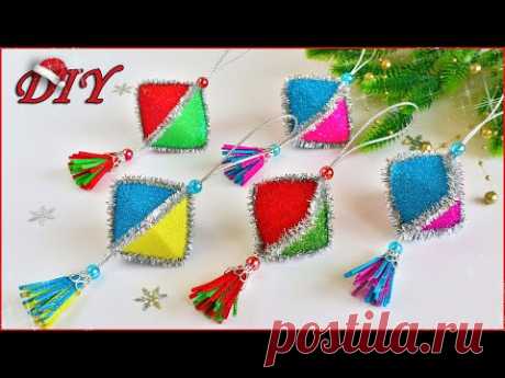 🎄 Посмотрите как просто сделать! НОВОГОДНИЕ ИГРУШКИ на ёлку своими руками! 🎄 Christmas Ornaments DIY