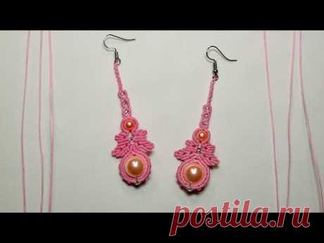 МАКРАМЕ СЕРЬГИ. MACRAME EARRINGS.