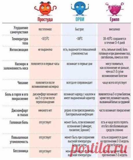 Как отличить грипп от простуды?