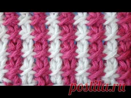 Tunisian crochet pattern   Узор тунисского вязания 17