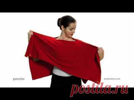 Red Poncho Scarves - How to Make The Bina a Poncho - YouTube — Яндекс.Видео