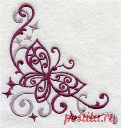 Machine Embroidery Designs at Embroidery Library! - Butterfly Borders &amp; Corners