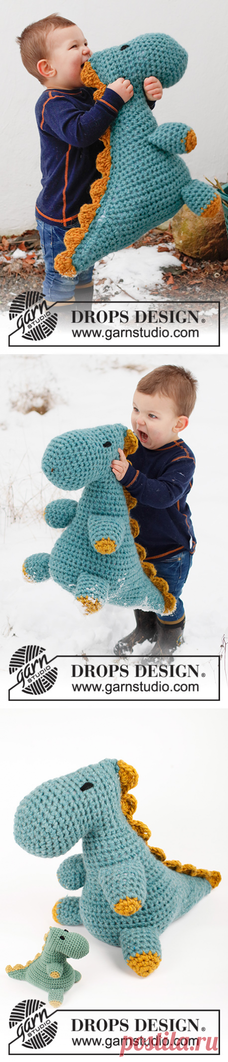 Dino Cuddles / DROPS Children 41-29 - Free crochet patterns by DROPS Design