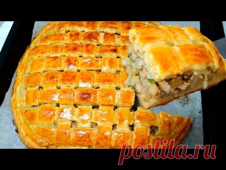 МУКА КЕФИР И КАРТОШКА. ОБАЛДЕННАЯ ВКУСНЯТИНА НА СТОЛЕ. МЯСНОЙ ПИРОГ. #ЕДА