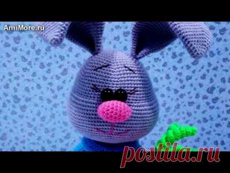 Амигуруми: схема Зайца Стёпки. Игрушки вязаные крючком. Free crochet patterns.