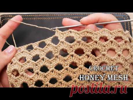 Медовая Сетка Крючком 🐝 Crochet Honey Mesh 🏵