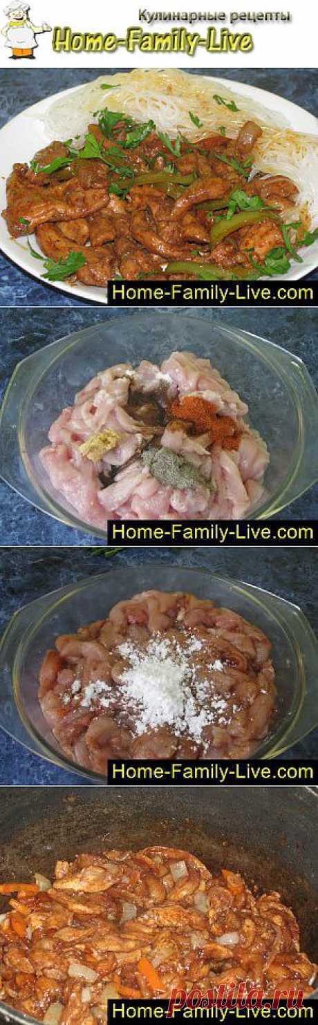 Курица по китайски - пошаговый фоторецепт - грудка с овощами тушеная | Кулинарные рецепты