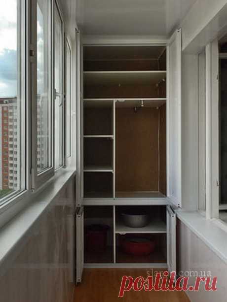 Шкафы на балконе - 30 примеров в интерьере - Роскошь и уют