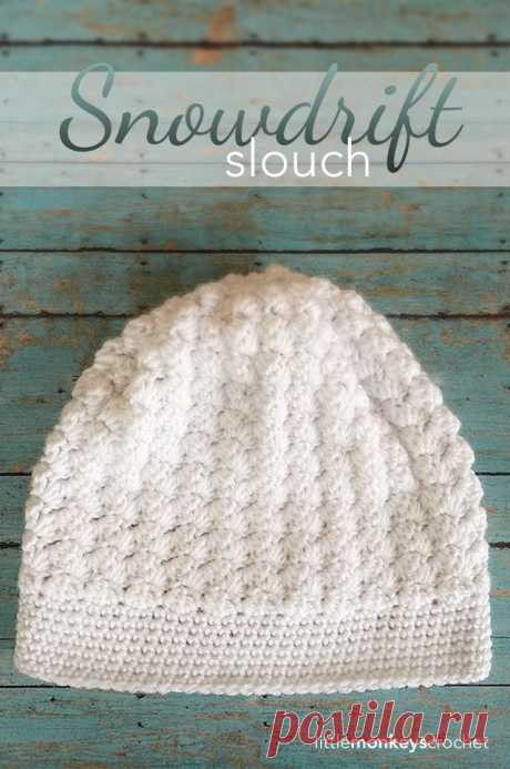 Snowdrift Slouch Crochet Pattern | Little Monkeys Crochet