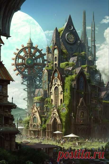 Solarpunk Digital Artwork Collection