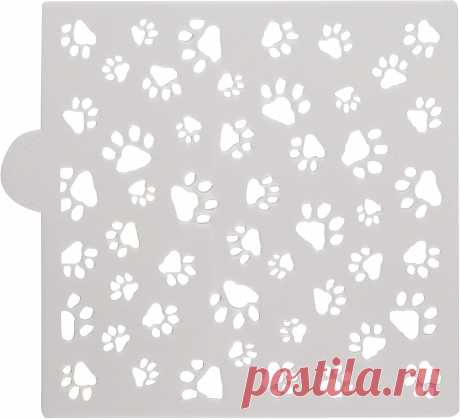 Amazon.com: Mini perro Paws Allover Cookie y Craft Stencil CM007 by Designer Stencils: Kitchen & Dining